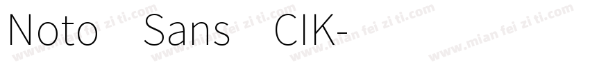 Noto Sans CIK字体转换